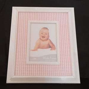 Baby gingham Pink 4×6 photo frame